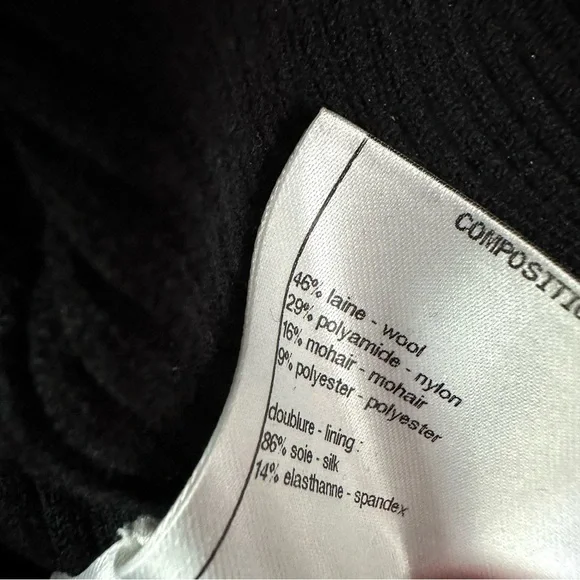 CHANEL black dress Cosmopolite Paneled Knit size 46FR or XL Authentic 5800$